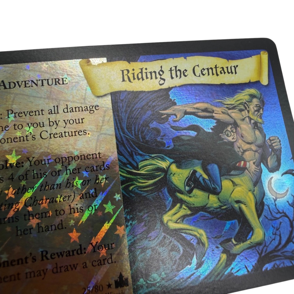 Harry Potter TCG Riding the Centaur 25/80 Rare Holofoil Card 2002 Wizards TCG